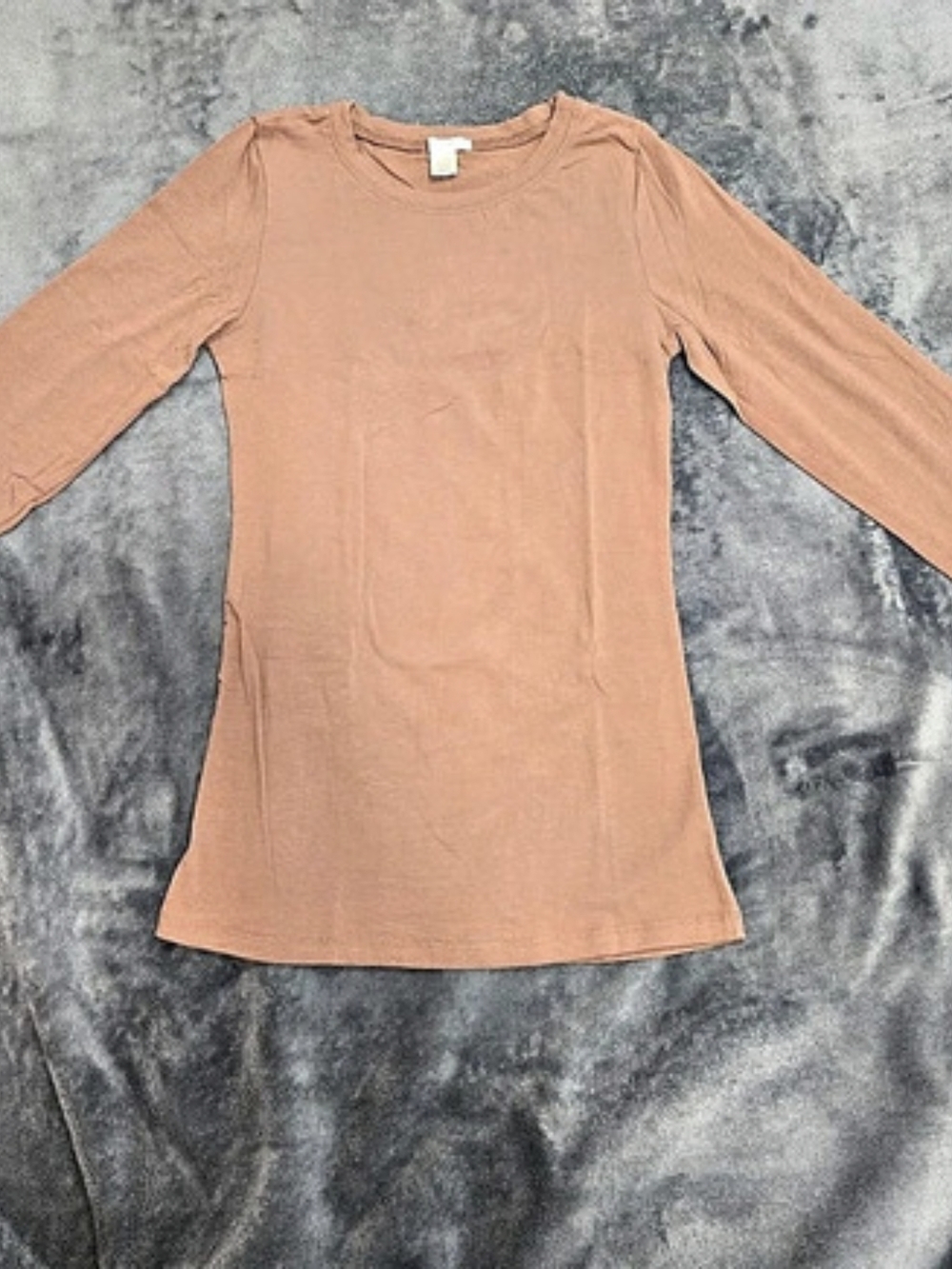 BOZZOLO Long Sleeve Top in Brown Size Medium